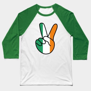 Ireland Flag V Sign Baseball T-Shirt